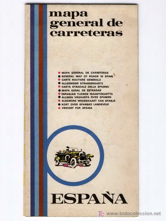 Contemporary maps: MAPA GENERAL DE CARRETERAS - EDITORA NACIONAL - F.N.M.T. - 1970