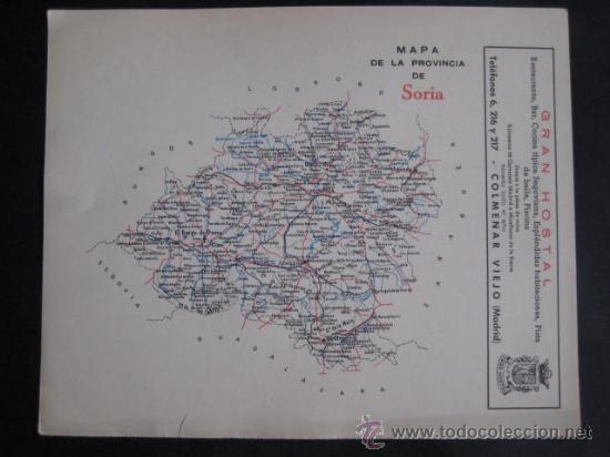 Contemporary maps: MAPA PUBLICITARIO. SORIA. GUIA TELEFONICA. A&Ntilde;OS 50. ENVIO GRATIS&iexcl;&iexcl;&iexcl;