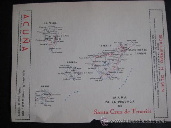 Contemporary maps: MAPA PUBLICITARIO.SANTA CRUZ DE TENERIFE. GUIA TELEFONICA. A&Ntilde;OS 50. ENVIO GRATIS&iexcl;&iexcl;&iexcl;