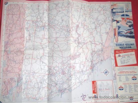 Mapas contempor&aacute;neos: MAPA TEXACO. USA. 1960..WESTERN. ENVIO GRATIS&iexcl;&iexcl;&iexcl; - Foto 2