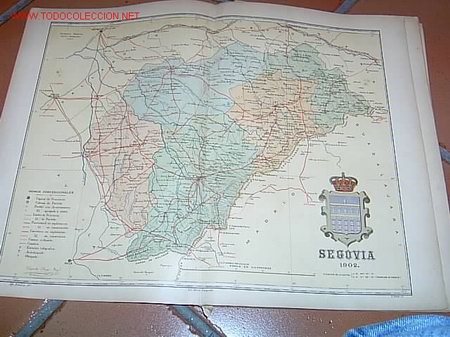 Contemporary maps: SEGOVIA- MAPA PROVINCIAL PRRINCIPIOS DEL XX