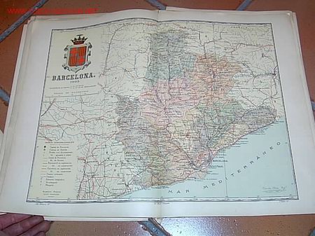 Mappe contemporanee: BARCELONA- MAPA PROVINCIAL PRRINCIPIOS DEL XX