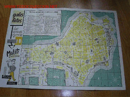 Mapas contempor&aacute;neos: Plano de C&aacute;diz ,  a&ntilde;os (60?) - Foto 1