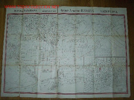 Mapas contempor&aacute;neos: Plano de Barcelona ( circa 1920) - Foto 1