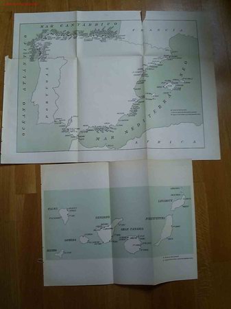 Mapas contempor&aacute;neos: Mapa de Espa&ntilde;a- Puertos - Foto 1
