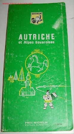 Contemporary maps: ANTIGUO MAPA DE CARRETERAS AUTRICHE ET ALPES BAVAROISES - MICHELIN - SUIZA - Plano plegado.