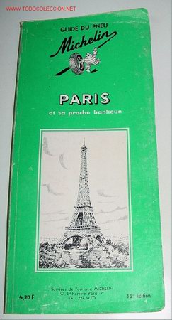 Contemporary maps: ANTIGUO MAPA DE CARRETERAS GUIDE DE PNEU  PARIS - MICHELIN - Plano plegado.
