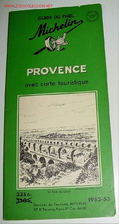 Contemporary maps: ANTIGUO MAPA DE CARRETERAS GUIDE DE PNEU  PROVENCE - MICHELIN - Plano plegado