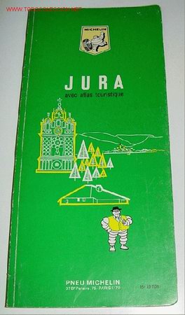Contemporary maps: AANTIGUO MAPA DE CARRETERAS JURA - MICHELIN - Plano plegado