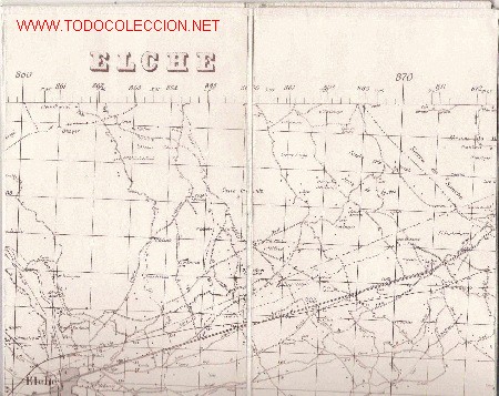 Mapas contempor&aacute;neos: Mapa entelado Elche - 1938 - Foto 2