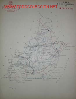 Mapas contempor&aacute;neos: MAPA DE LA PROVINCIA DE ALMERIA.