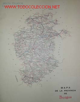 Mapas contempor&aacute;neos: MAPA DE LA PROVINCIA DE BURGOS.