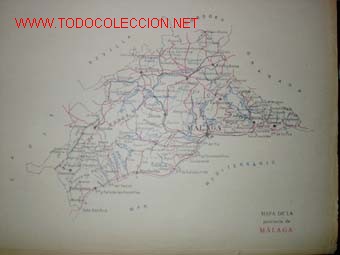 Mapas contempor&aacute;neos: MAPA DE LA PROVINCIA DE MALAGA. - Foto 1