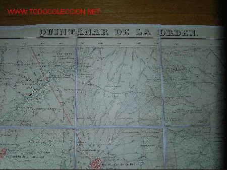Mapas contempor&aacute;neos: QUINTANAR DE LA ORDEN -  Mapa entelado - Foto 2