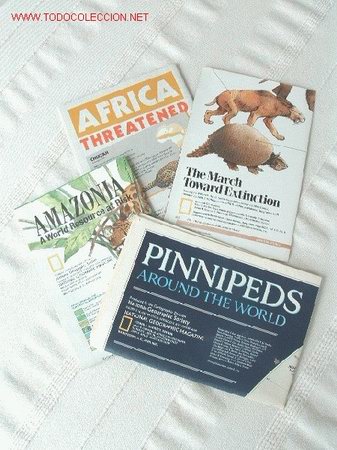 Zeitgen&ouml;ssische Karten: 4 MAPAS NATIONAL GEOGRAPHIC DE NATURALEZA