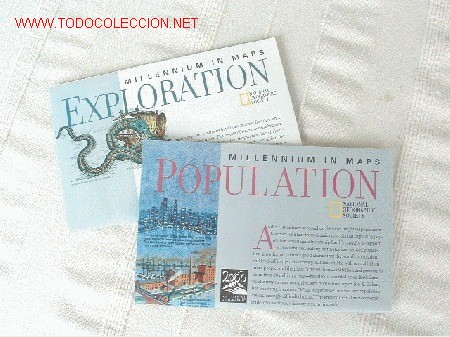 Zeitgen&ouml;ssische Karten: 2 MAPAS NATIONA GEOGRAPHIC serie MILLENNIUM