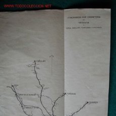 Mapas contemporáneos: ITINERARIOS DE SEGOVIA A COCA,TUREGANO,CUELLAR ,PEDRAZA. Lote 5052875