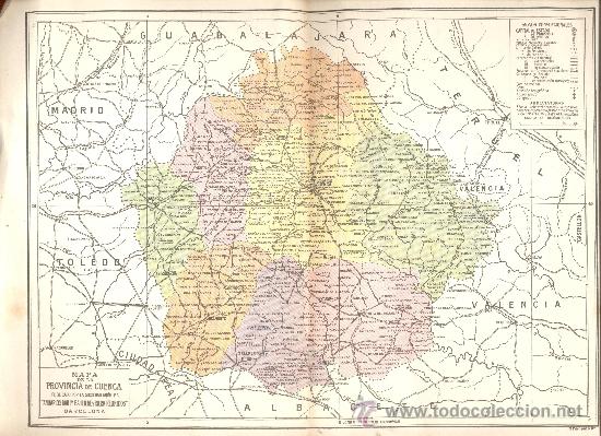 Mapas contempor&aacute;neos: MAPA PROVINCIA DE CUENCA - Foto 1