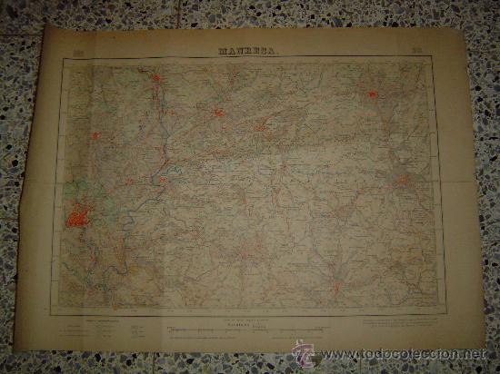 Mapas contempor&aacute;neos: Viejo mapa de MANRESA - Foto 1