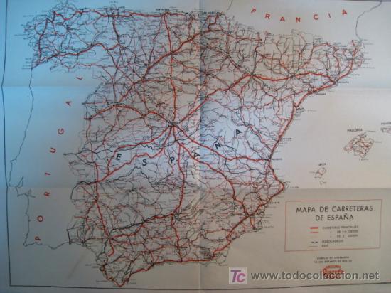 Mapas contempor&aacute;neos: ESPA&Ntilde;A. MAPA DE CARRETERAS DESPLEGABLE. QUERFO - Foto 1
