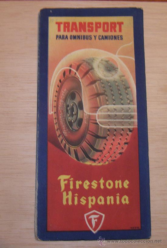 Mapas contempor&aacute;neos: Mapa Firestone, Espa&ntilde;a, 5&ordf; edici&oacute;n, a&ntilde;os 50.