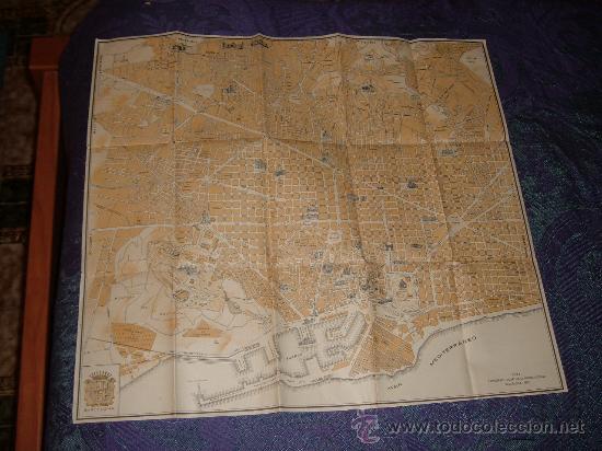 Mapas contempor&aacute;neos: mapa de barcelona,XXXVcongreso eucaristico internacional barcelona 1952,lit c ba&ntilde;o-barna