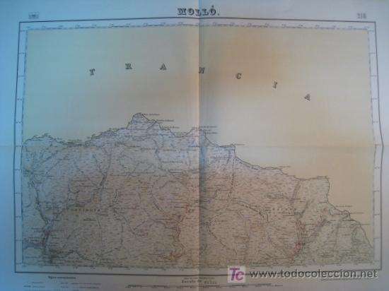 Mapas contempor&aacute;neos: MOLLO, SERRAT, CARALPS, SETCASAS. SERVICIO GEOGRAFICO EJERCITO. MAPA 1951