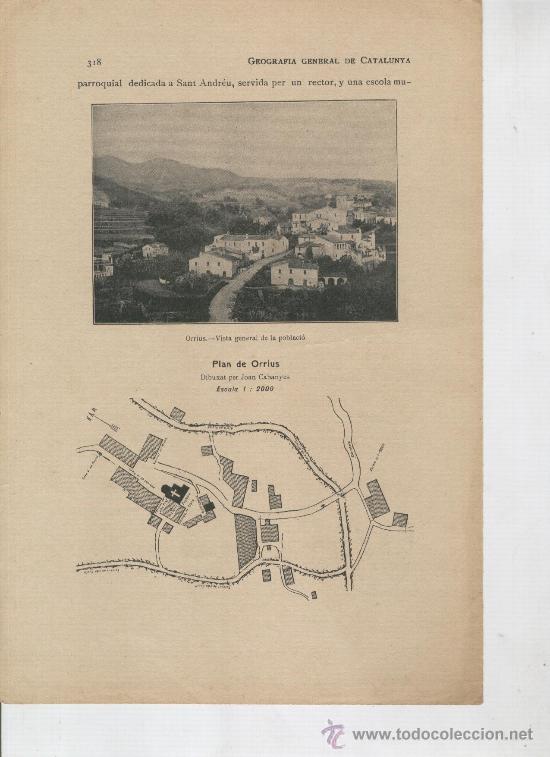 Mapas contempor&aacute;neos: PAGINA SOLA. ANY 1913. FOTO. MAPA . SEGELL MUNICIPAL. ORRIUS.