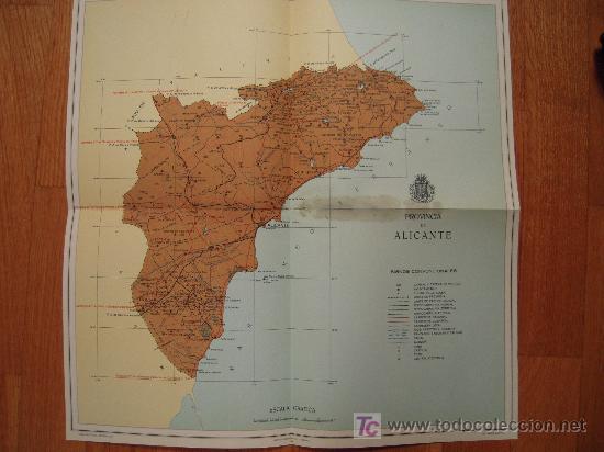 Mapas contempor&aacute;neos: Mapa de la provincia de Alicante - 1964