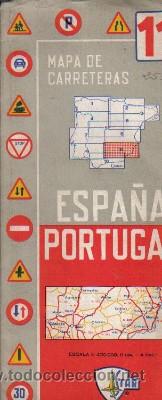 Mapas contempor&acirc;neos: MAPA DE CARRETERAS DE ESPA&Ntilde;A Y PORTUGAL N&ordm; 11, DE EDISA, DE 1961