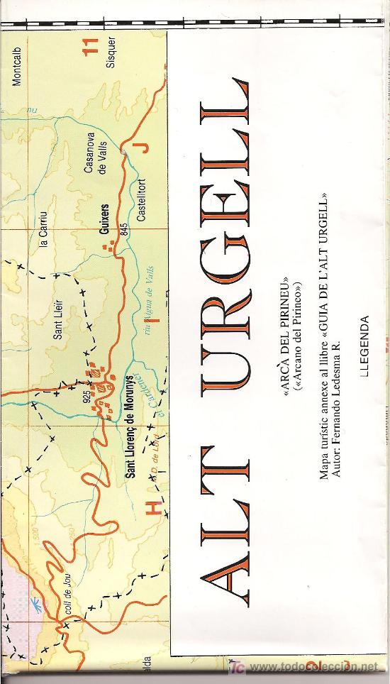Contemporary maps: MAPA DE LA COMARCA DE L'ALT URGELL. CATALUNYA. ESC. 1-75000