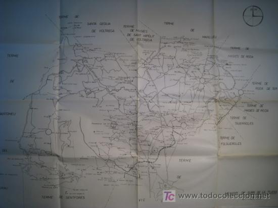Mapas contempor&acirc;neos: GURB DE LA PLANA. MAPA DESPLEGABLE