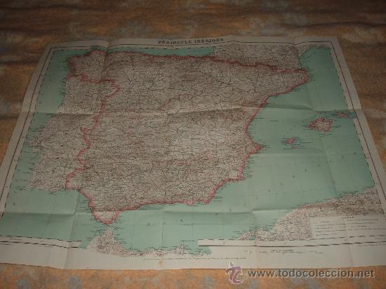 Mapas contempor&aacute;neos: peninsule iberique,les guides bleus llibrairie hachette dresse et dessine par f prudent