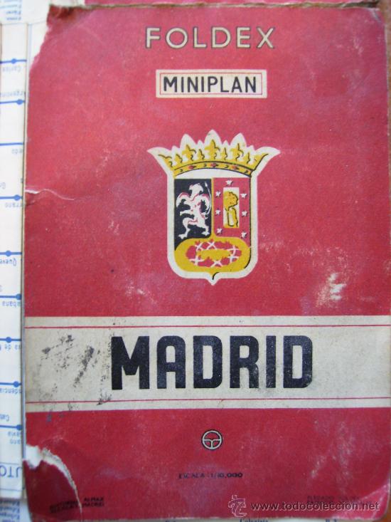 Mapas contempor&aacute;neos: miniplano de madrid escala 1/10.000 costaba 25pts, a&ntilde;os 70