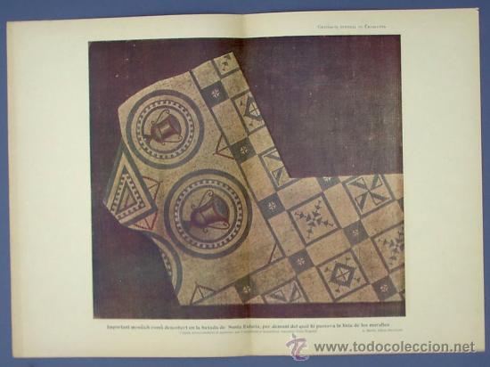 Mapas contempor&acirc;neos: MOSAICO. BARCELONA. GEOGRAFIA GENERAL DE CATALUNYA. CARRERAS Y CANDI. 1900/1910.
