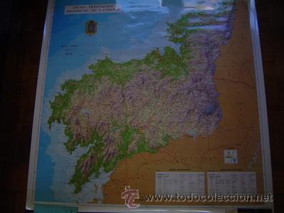 Zeitgen&ouml;ssische Karten: MAPA DE LA PROVINCIA DE LA CORU&Ntilde;A DE GRAN TAMA&Ntilde;O  ( 1,02 x 1,02 m.) E 1/ 150000