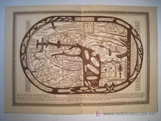 Zeitgen&ouml;ssische Karten: CARTA MAGNA (MAPA MUNDI). A&Ntilde;O 1000 (REPRODUCCION)