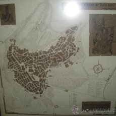 Mapas contemporáneos: PLANO DE LA CIUDAD DE JAEN 1887, 500 COPIAS NUMERADO. FIRMA ORIGINAL DE SENISE II.. Lote 27270554