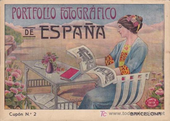 Zeitgen&ouml;ssische Karten: BARCELONA. Portfolio Fotogr&aacute;fico de Espa&ntilde;a: Cup&oacute;n N&ordm; 2.