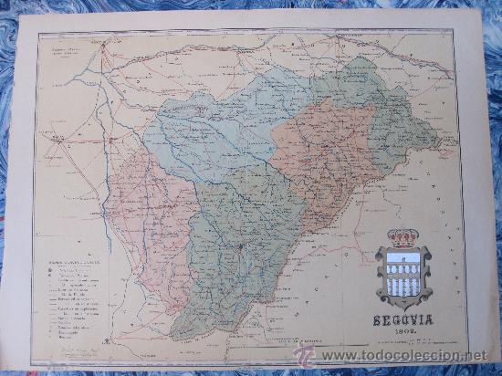 Zeitgen&ouml;ssische Karten: SEGOVIA: MAPA DE LA PROVINCIA. BENITO CHIAS 1902. 45 X 35 CM. APROX.
