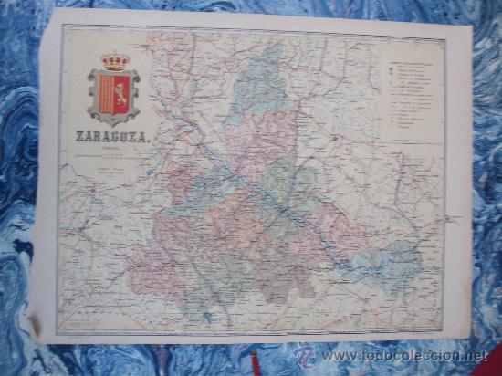 Contemporary maps: ZARAGOZA. MAPA DE LA PROVINCIA. BENITO CHIAS 1902. 45 X 35 CM. APROXIMADAMENTE