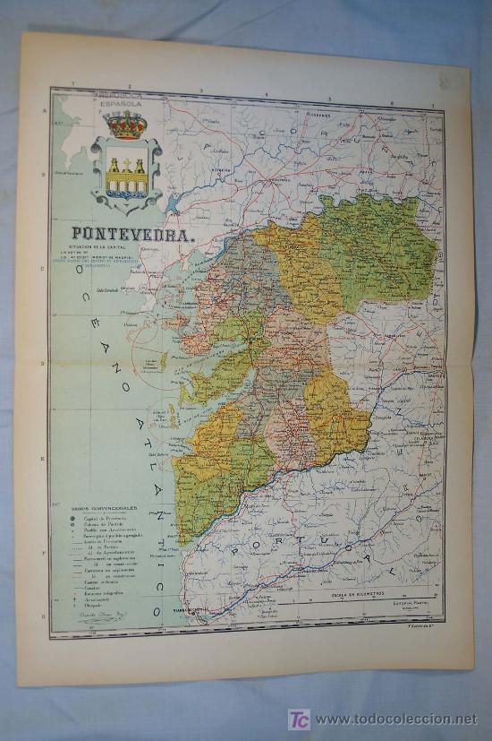 Contemporary maps: PONTEVEDRA - Atlas de Espa&ntilde;a. Mapa n.&ordm; 36