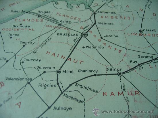 Mapas contempor&acirc;neos: mapa en peque&ntilde;o de un grafico de la coleccion Belgica c. 1920 Ed. A. User Madrid.