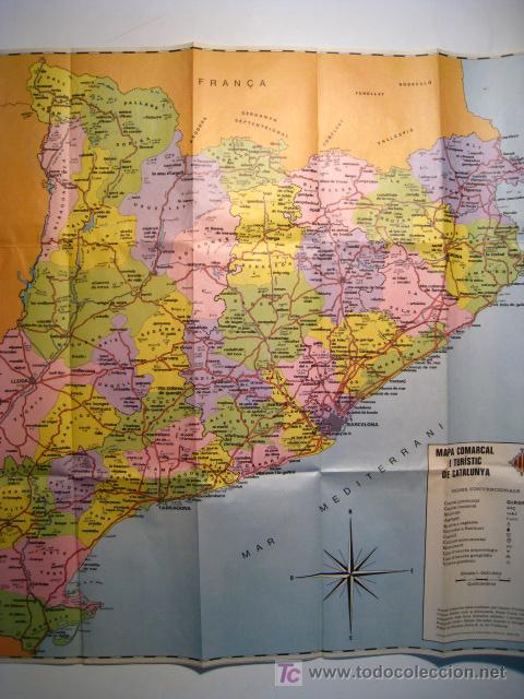 Mapas contempor&aacute;neos: MAPA COMARCAL Y TURISTICO DE CATALUNYA - MATEU