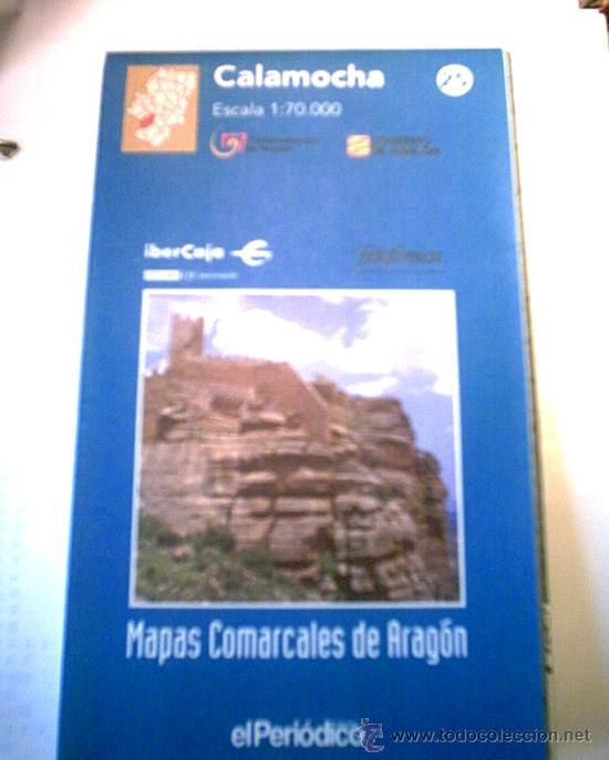 Mapas contempor&acirc;neos: MAPA CARTOGRAFICO PLEGADO, COMARCA CALAMOCHA - ARAGON -