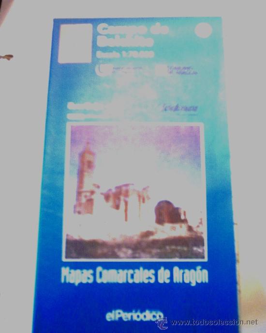 Mapas contempor&acirc;neos: MAPA CARTOGRAFICO PLEGADO, COMARCA CAMPO DE BELCHITE - ARAGON -