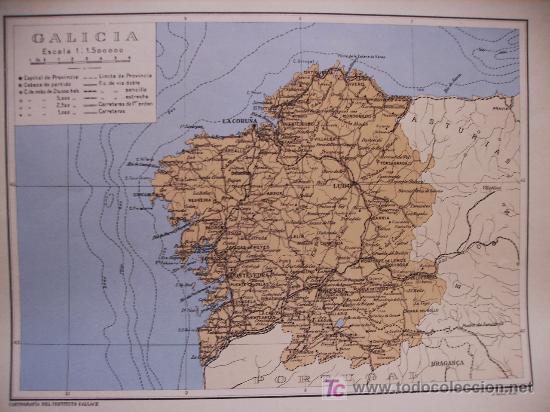 Mapas contempor&acirc;neos: (FERRER DE FRANGANILLO / G. MATA): MAPA: GALICIA.