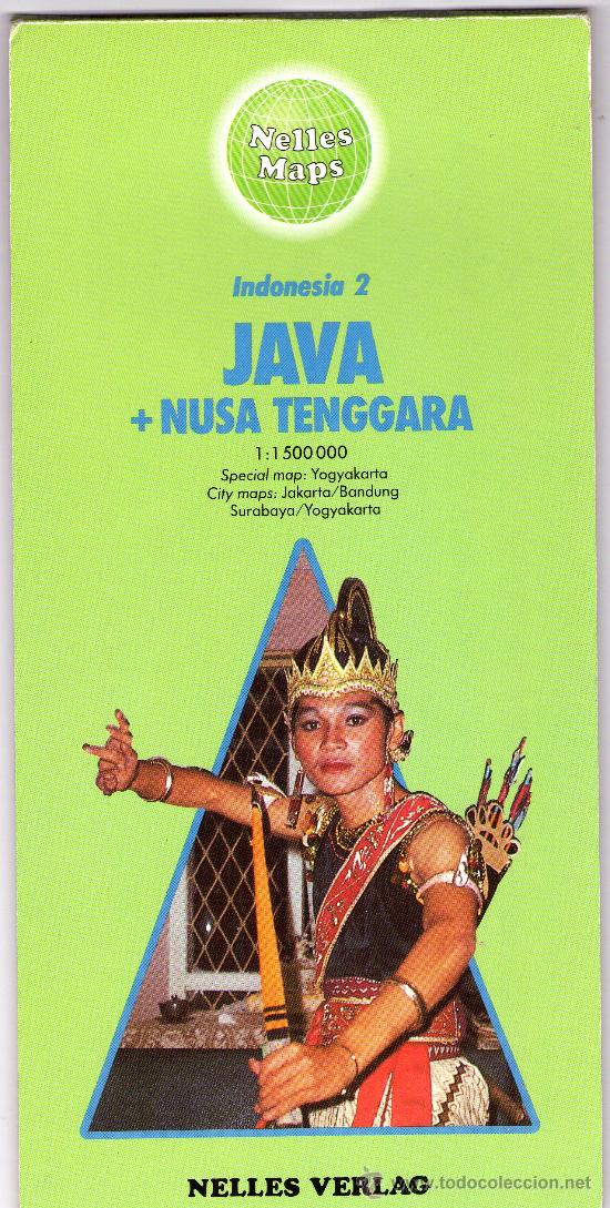 Mapas contempor&aacute;neos: MAPA JAVA NUSA TENGGARA TIMOR LOMBOK BALI JAKARTA (INDONESIA)