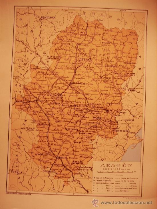 Mapas contempor&aacute;neos: (FERRER DE FRANGANILLO / R. DOLCET): MAPA: ARAGON. - Foto 1