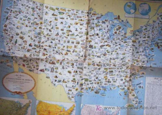 Mapas contempor&aacute;neos: Mapa Pict&oacute;rico de los Estados Unidos de Am&eacute;rica, Publicado por la Secretaria de Estado. W&aacute;shington